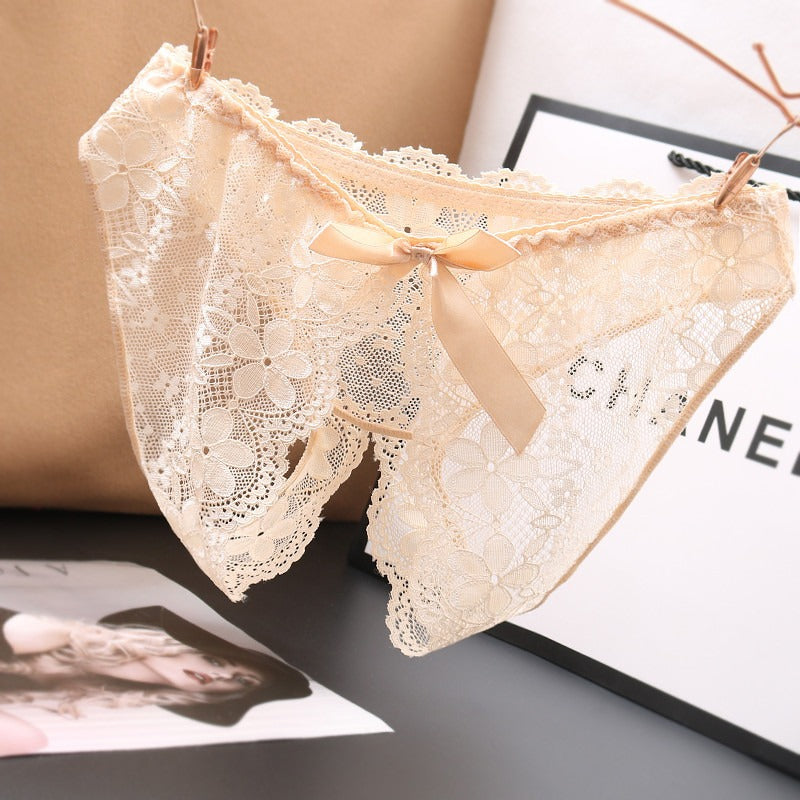 Luxe Rosette Sheer Lace Briefs