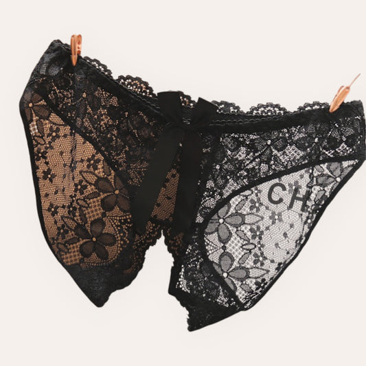 Luxe Rosette Sheer Lace Briefs