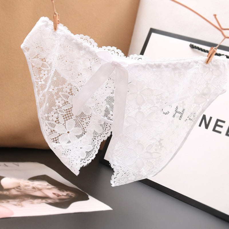 Luxe Rosette Sheer Lace Briefs