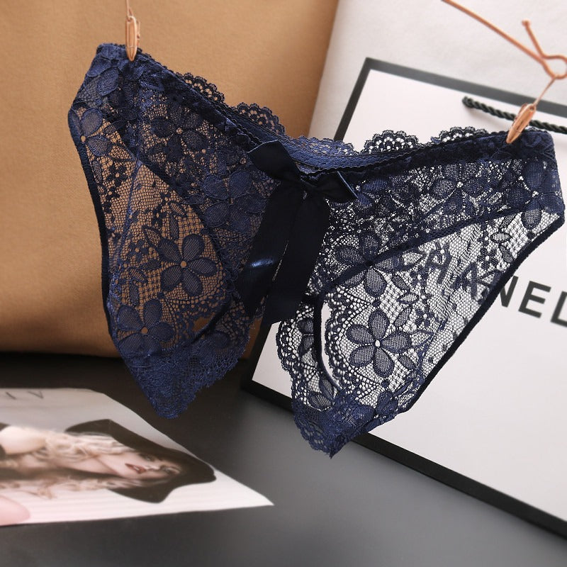 Luxe Rosette Sheer Lace Briefs