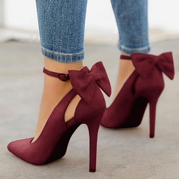 Bow stiletto heels