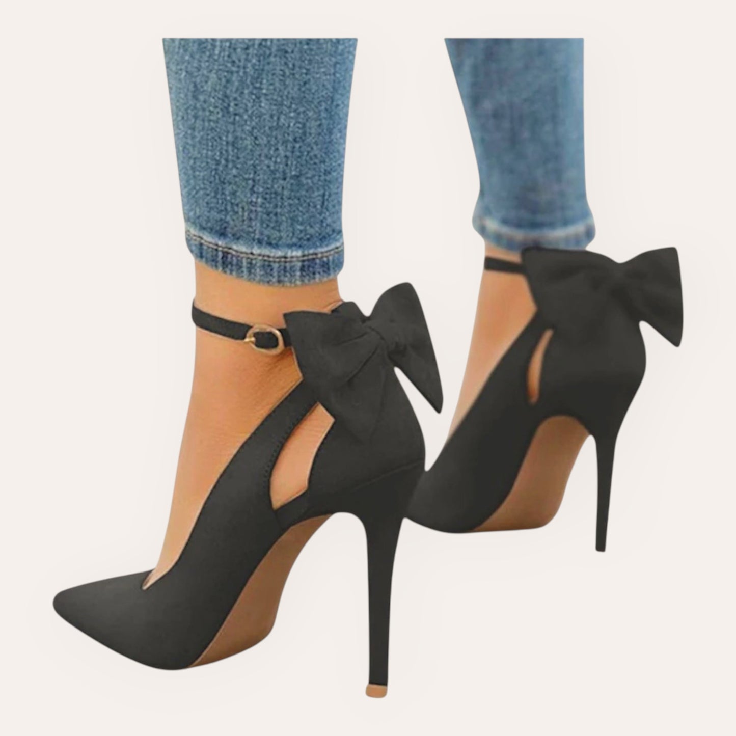 Bow stiletto heels