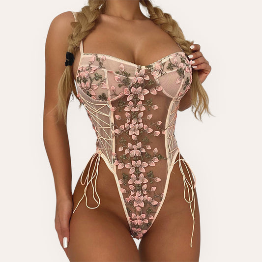 Sorelli Fleur Éternelle Lace Corset Bodysuit