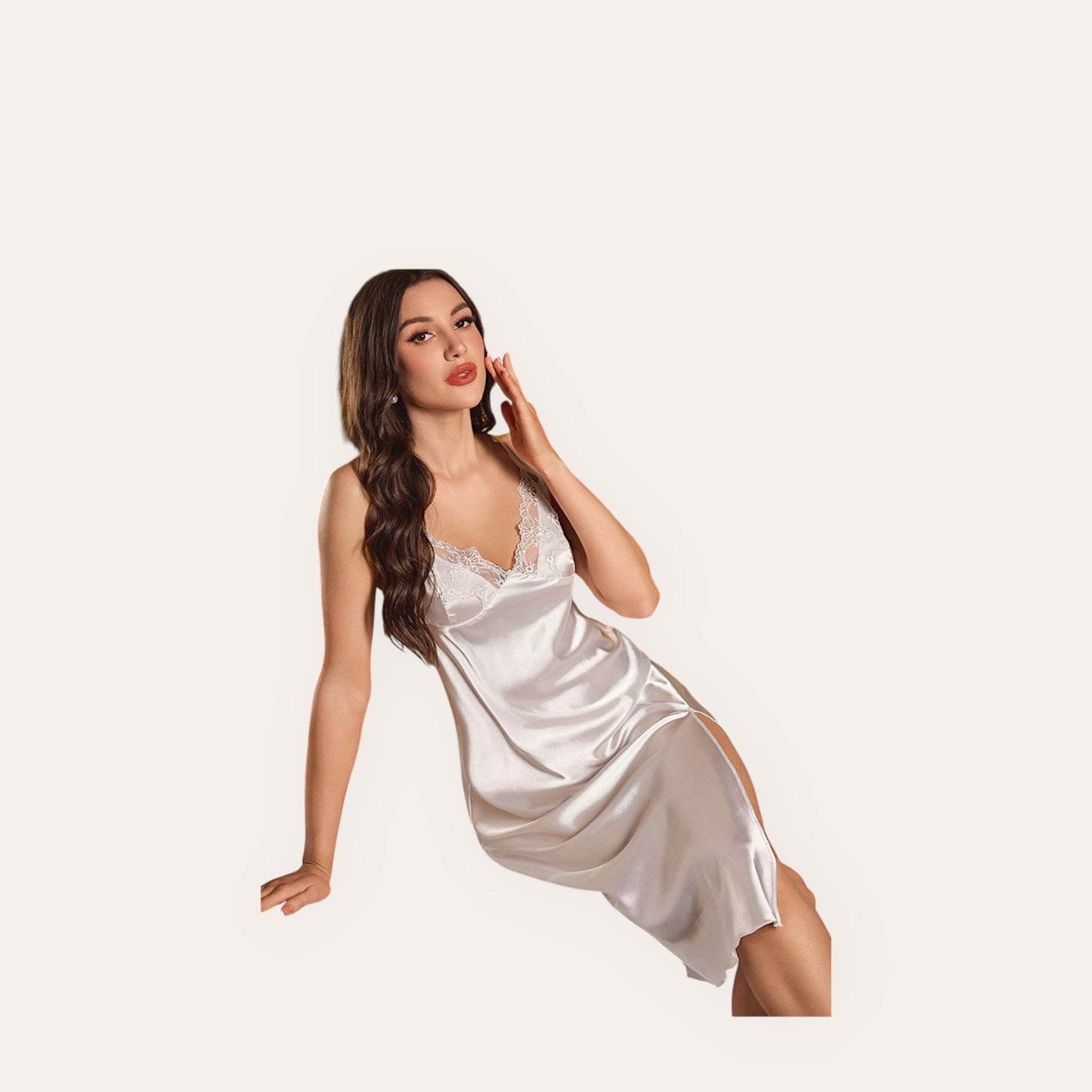 Satin Bow Lingerie Set